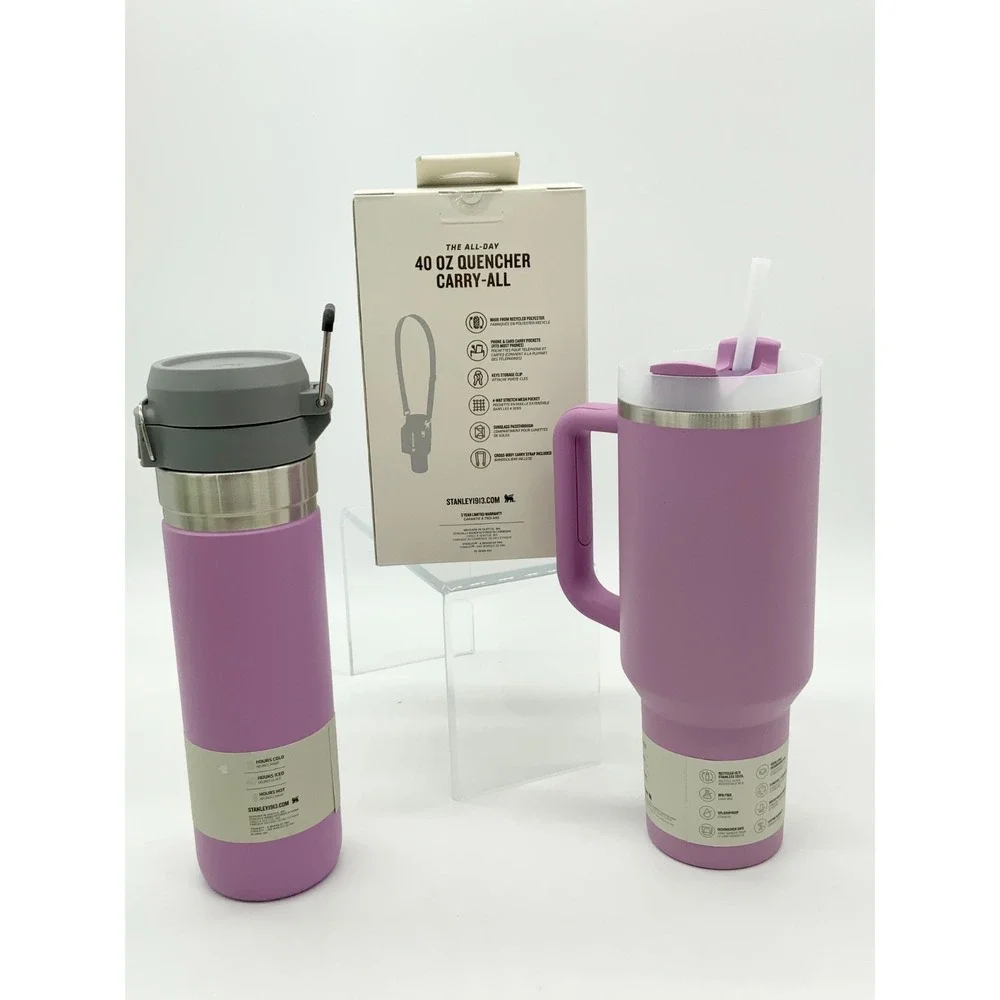Purple Stanley Trio With Go Bottle, Quencher Tumbler;  and Quencher Carry All - Picture 6 of 16